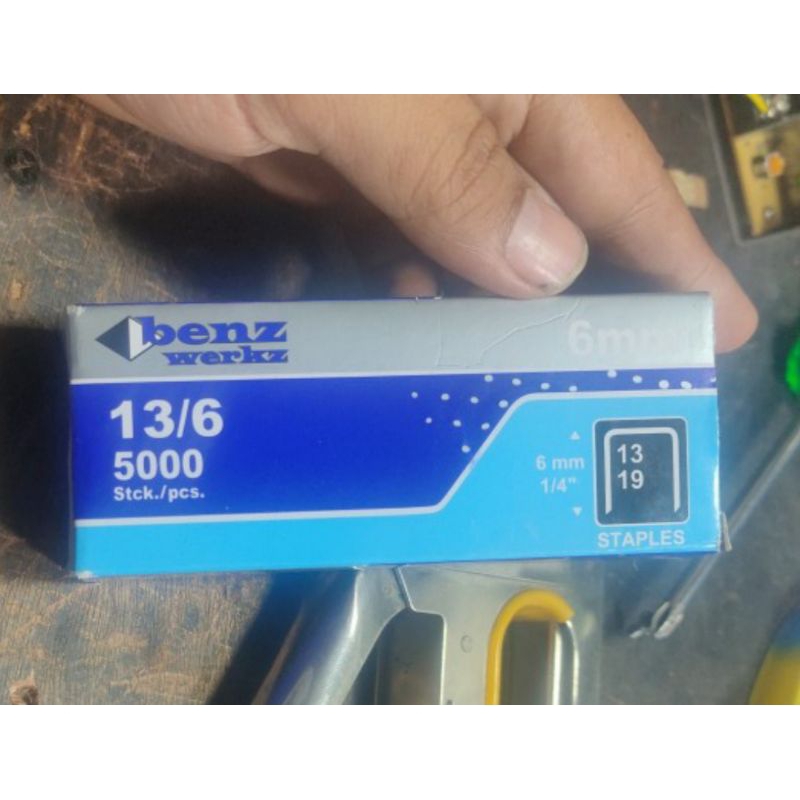 

anak hekter merk BENZ tipe R23 6mili isi 5000pcs Refill staples