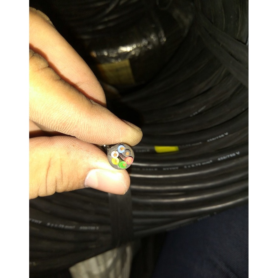 KODE V3Y Kabel Listrik Control Serabut Hitam NYYHY 6 x 75 6 x 75 6x75 6x75 Makita Meteran Kabel NYYH