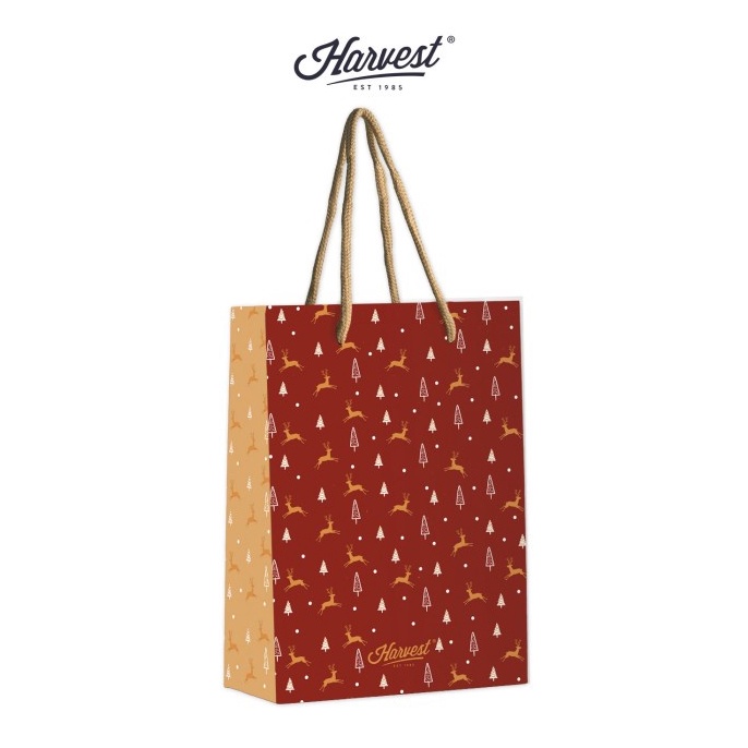 

GROSIR Paper Bag Natal Christmas Harvest Rejoice Xmas L Red