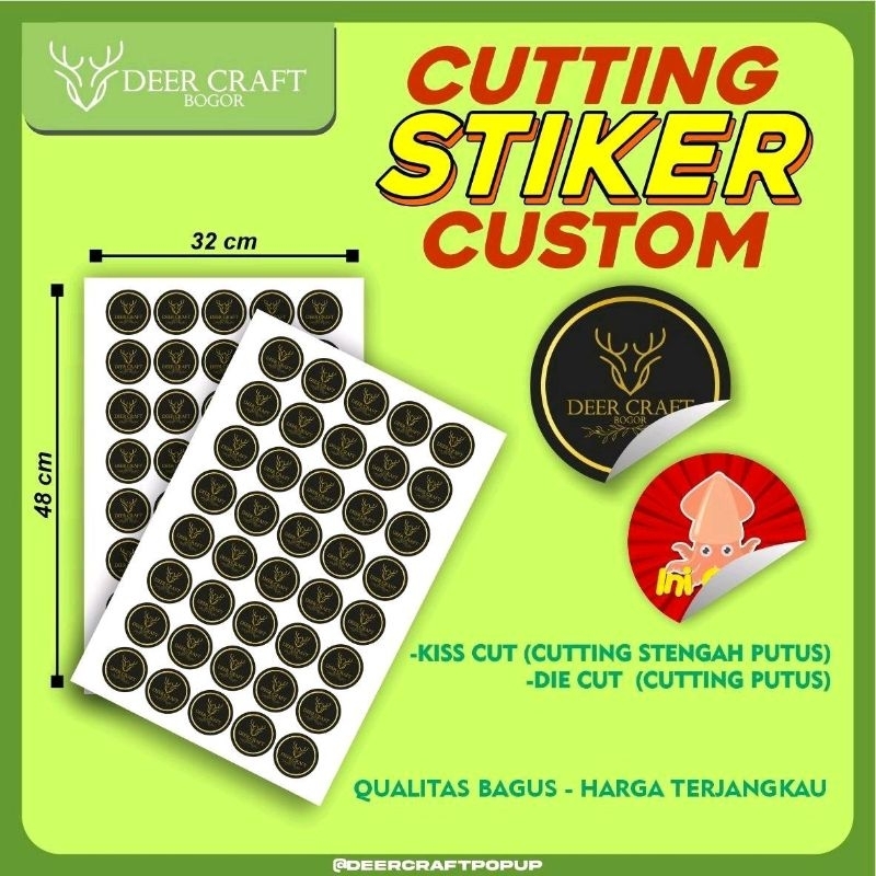 

Stiker Lebel Kemasan Cutting Custom