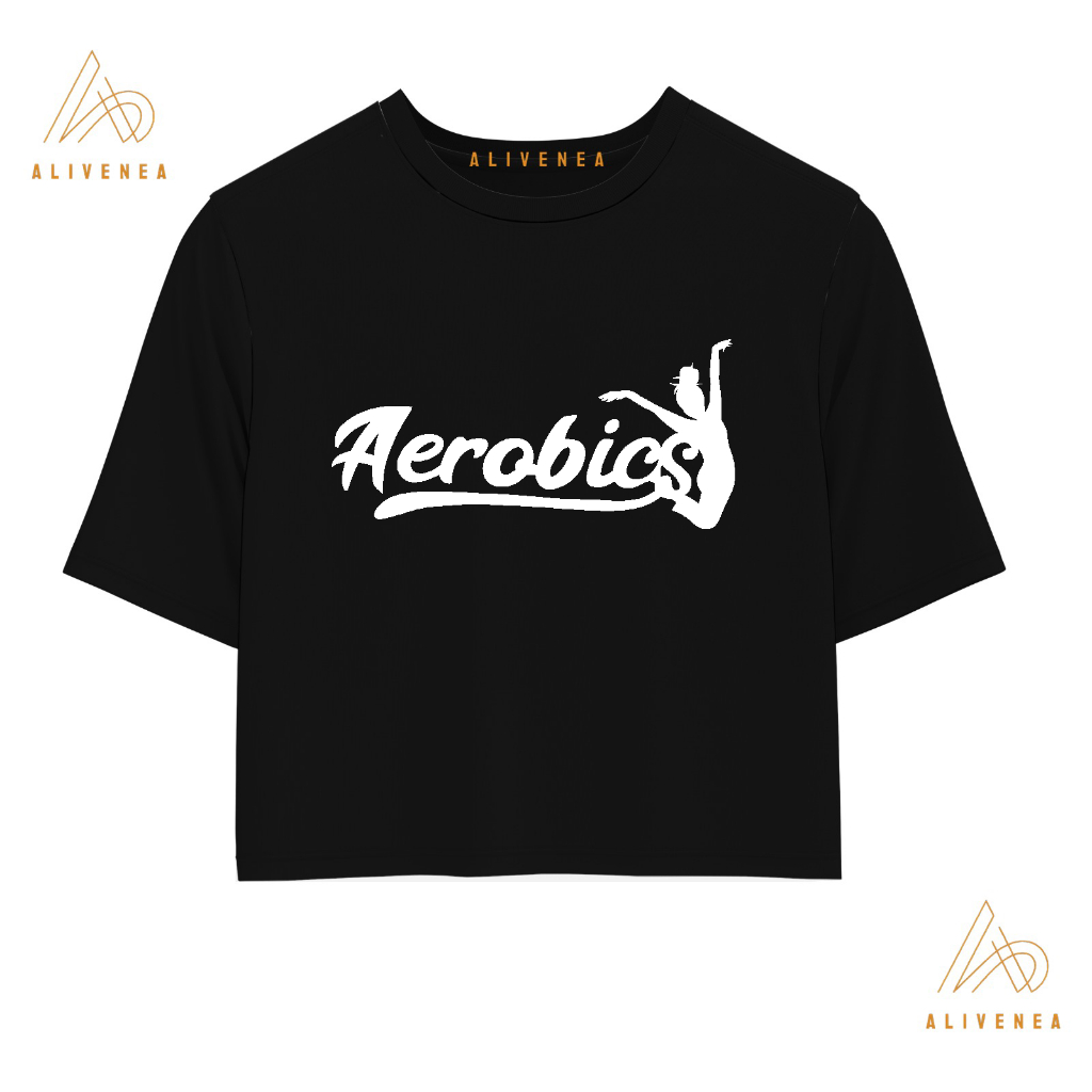 Kaos Wanita DewasaJ umbo Baju Sport Senam Aerobic Oversize Lengan Pendek Bahan Katun M L XL