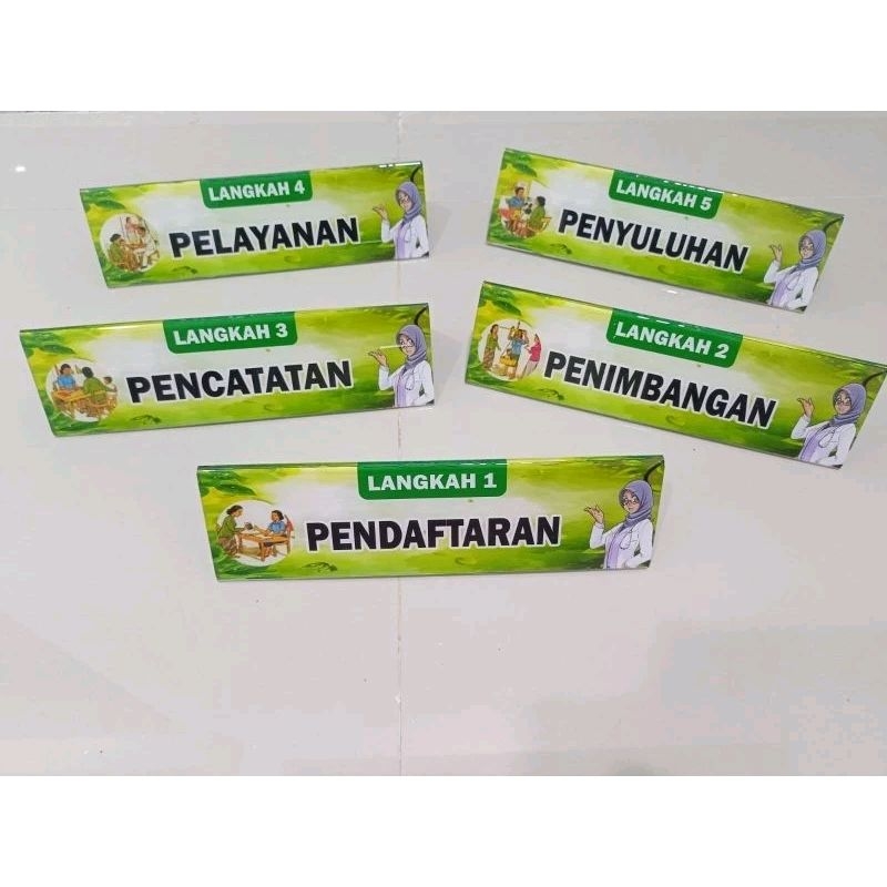

Papan Nama Meja Posyandu isi 5 Papan