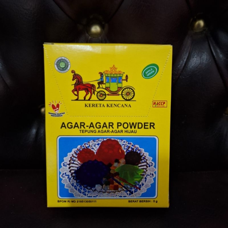 

Agar Agar Powder Kereta Kencana Hijau Merah dan Putih kemasan 5gr