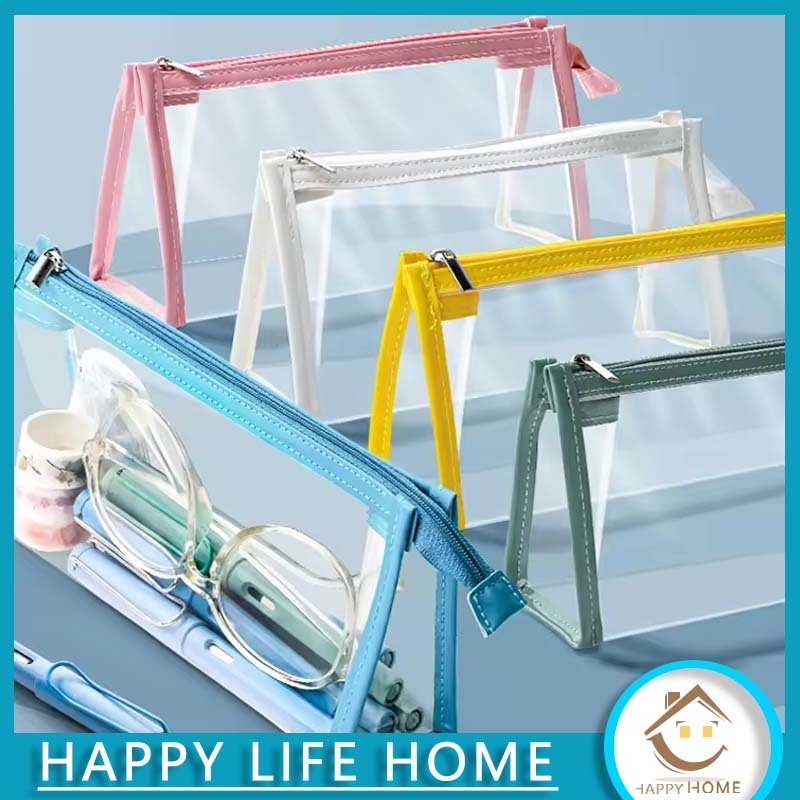 

Trapezium Pencil Case Cute and Aesthetic/Permium Quality Kotak Pensil /Pouch Make Up l Dompet Make Up/Dompet Kosmetik