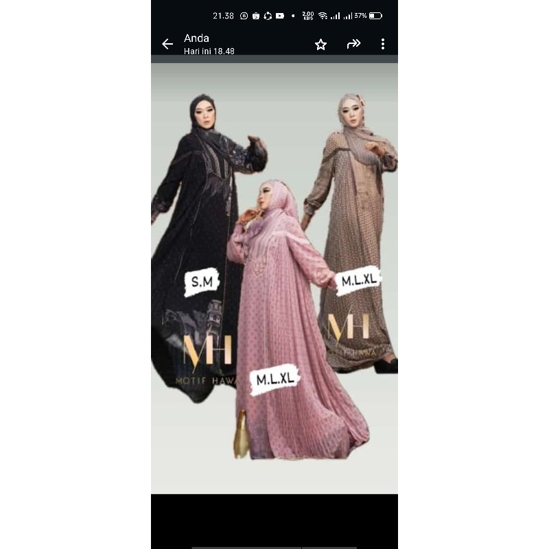 gamis set by motif hawa