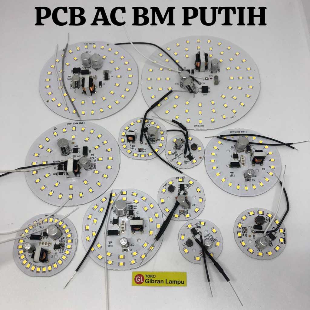 PCB LED AC (BM) Langsung 220V All Watt - DOB Mata Lampu LED AC (New BM) - Putih BM