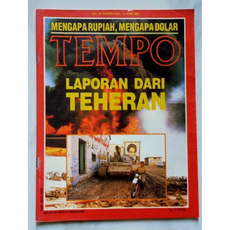 Majalah Tempo 6 Juni 1987 : Teheran Iran - Ruud Gullit - Meriam Bellina