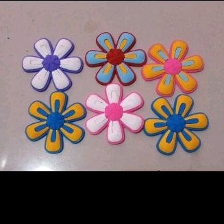 

150pcs stiker karet bunga 3d