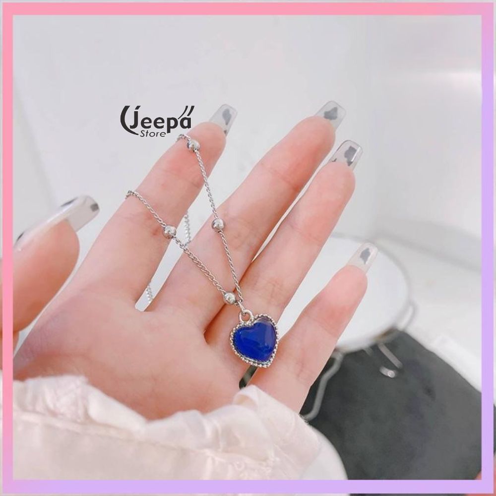 Kalung Liontin Hati Desain Niche Wanita Manis Keren Fashion Kalung All-Match-love | Kalung Love Beru