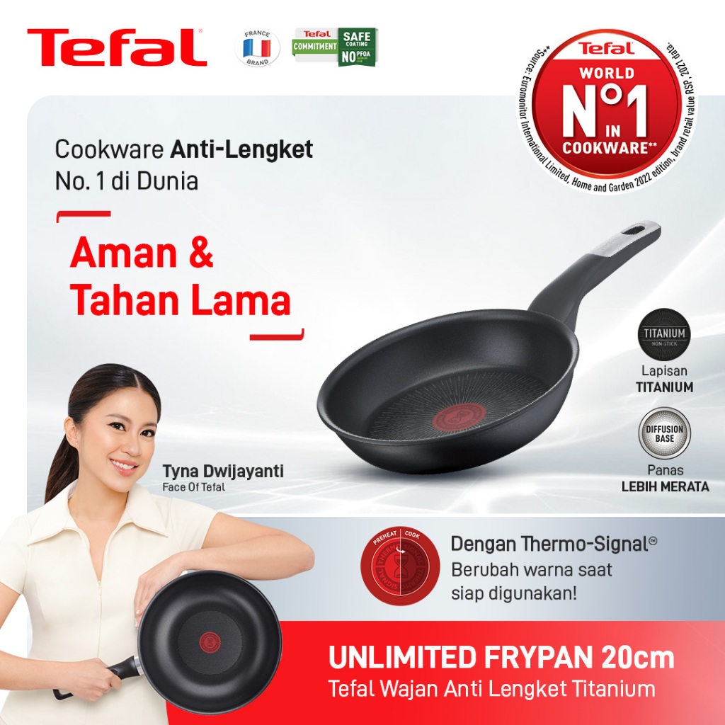Tefal Unlimited Frypan 20cm Wajan  Premium