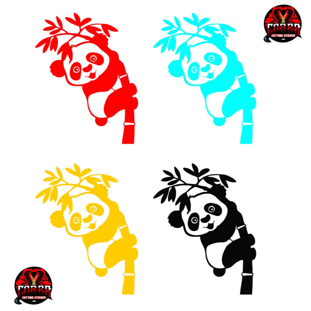 Sticker kaca mobil panda stiker lucu termurah