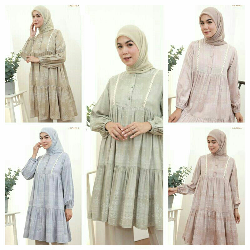 Fatima tunik ori by disiko exclusive atasan long tunic cewek bahan premium viscose jaguard new panja