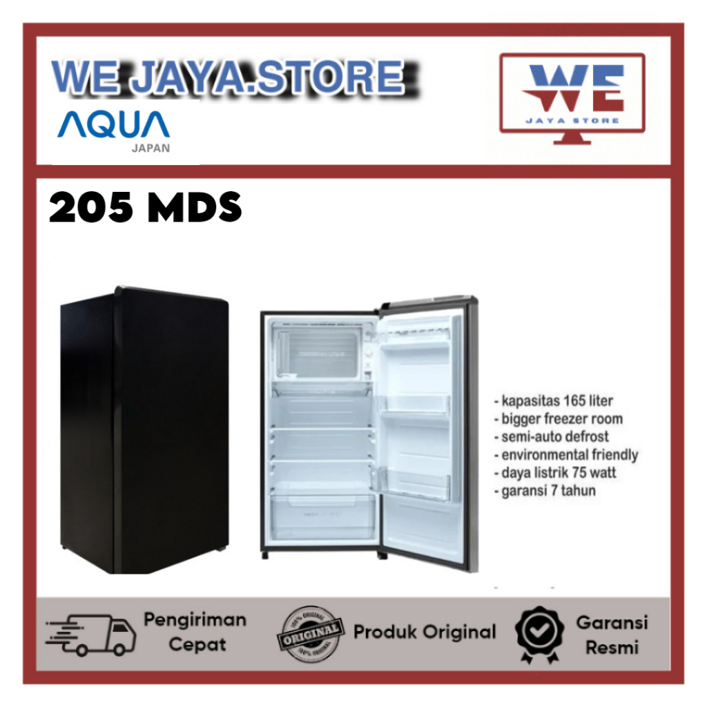 KULKAS AQUA 1 PINTU AQRD 205 MDS AQUA  KULKAS 1 PINTU 205MSG/MSB