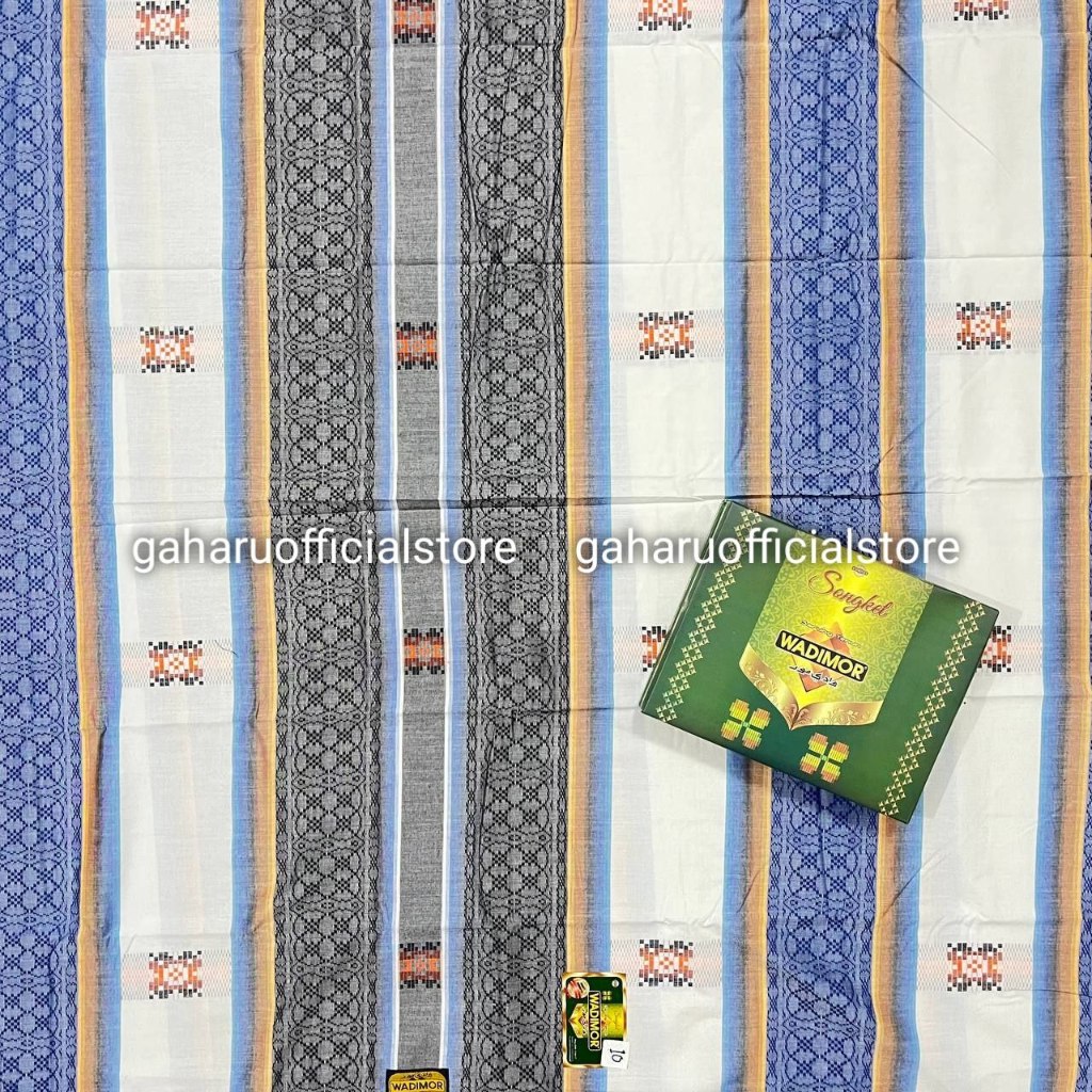 Sarung Wadimor Motif Songket, Sarung Tenun Wadimor Primer Kembang Songket, Mercerized Kembang