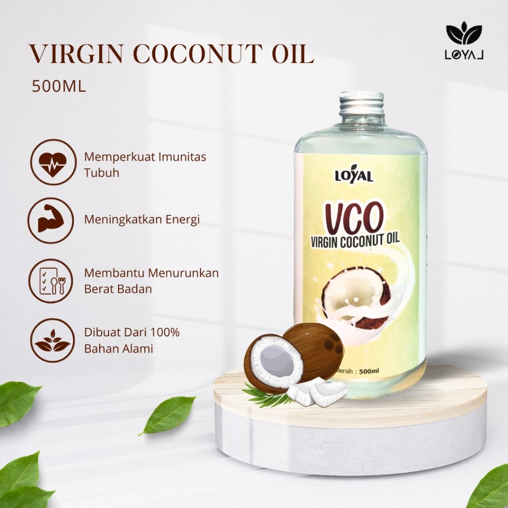 

VCO MINYAK KELAPA MURNI/VIRGIN COCONUT OIL 500ML MULTIKHASIAT ORIGINAL 100%