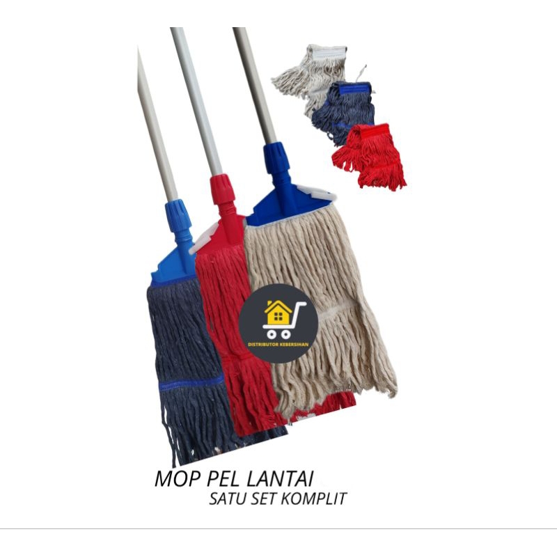 Pel Lantai Mop Alat Pel Lantai / Mop Set / Komplit Berkualitas