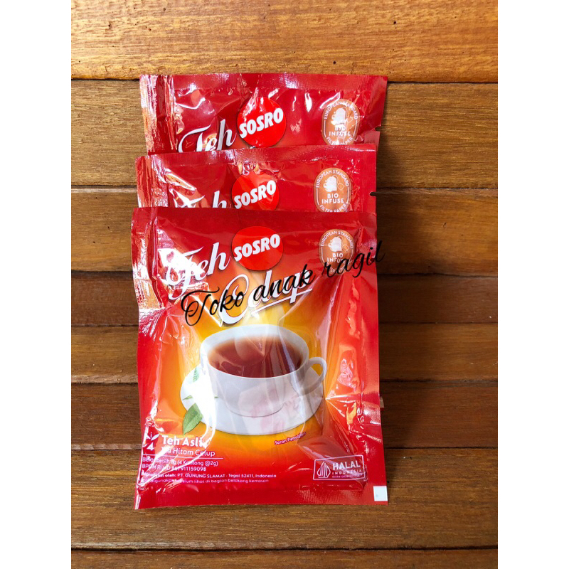 

Teh Sosro celup kemasan sachet isi 4