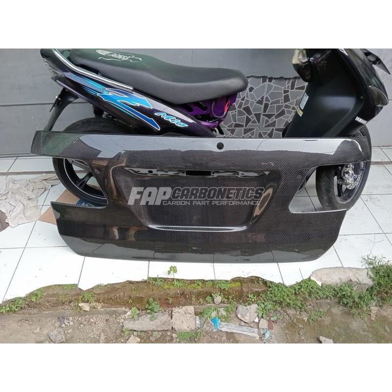 Cover tempel bagasi fortuner vnt carbon kevlar/carbon fiber
