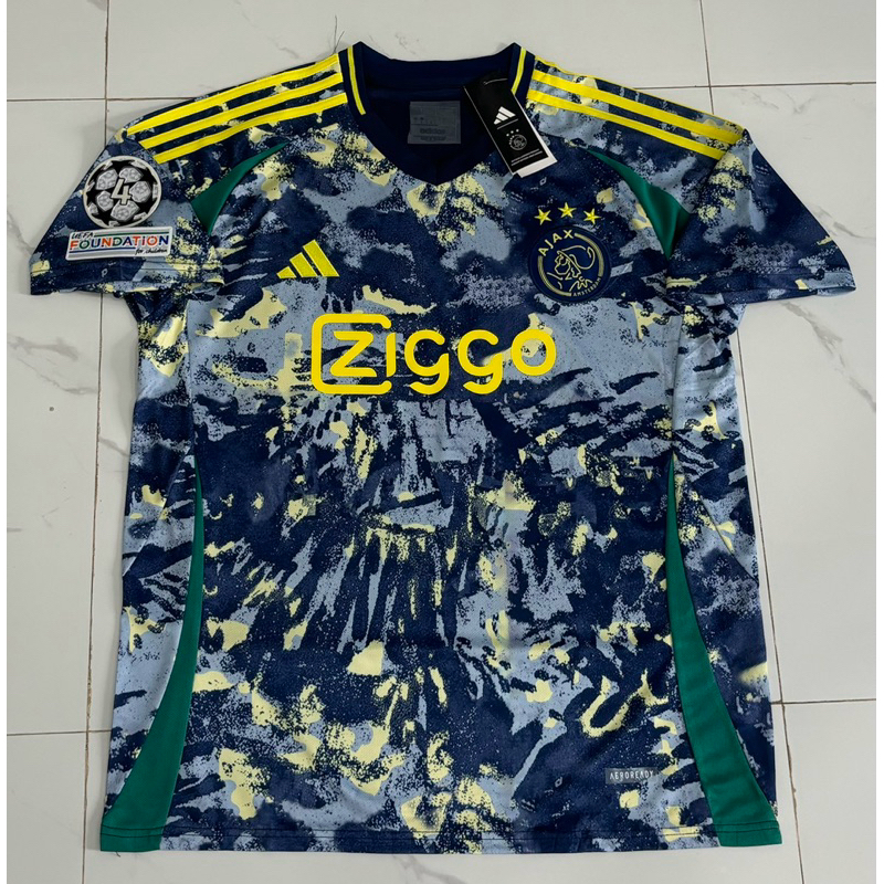 JERSEY AJAX AWAY 2024 2025 JERSEY BOLA FULL PATCH UCL