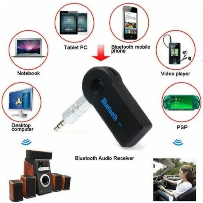 WIRELESS AUDIO MUSIC BLUETOOTH RECEIVER BT350 WITH AUDIO JACK + KABEL CAS