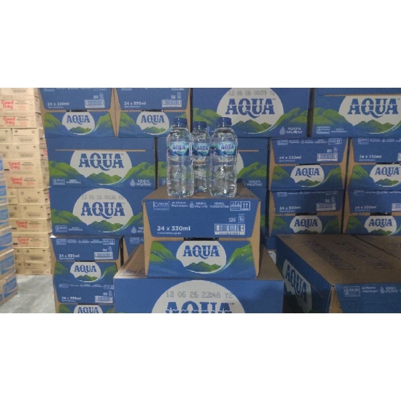 

Air Mineral Aqua Botol 330ml 1 dus isi 24 pcs