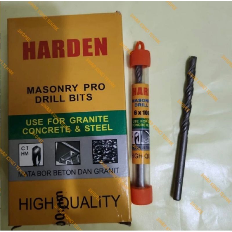 Mata Bor Beton 6 mm HARDEN / Mata Bor Tembok 6 mm Harden