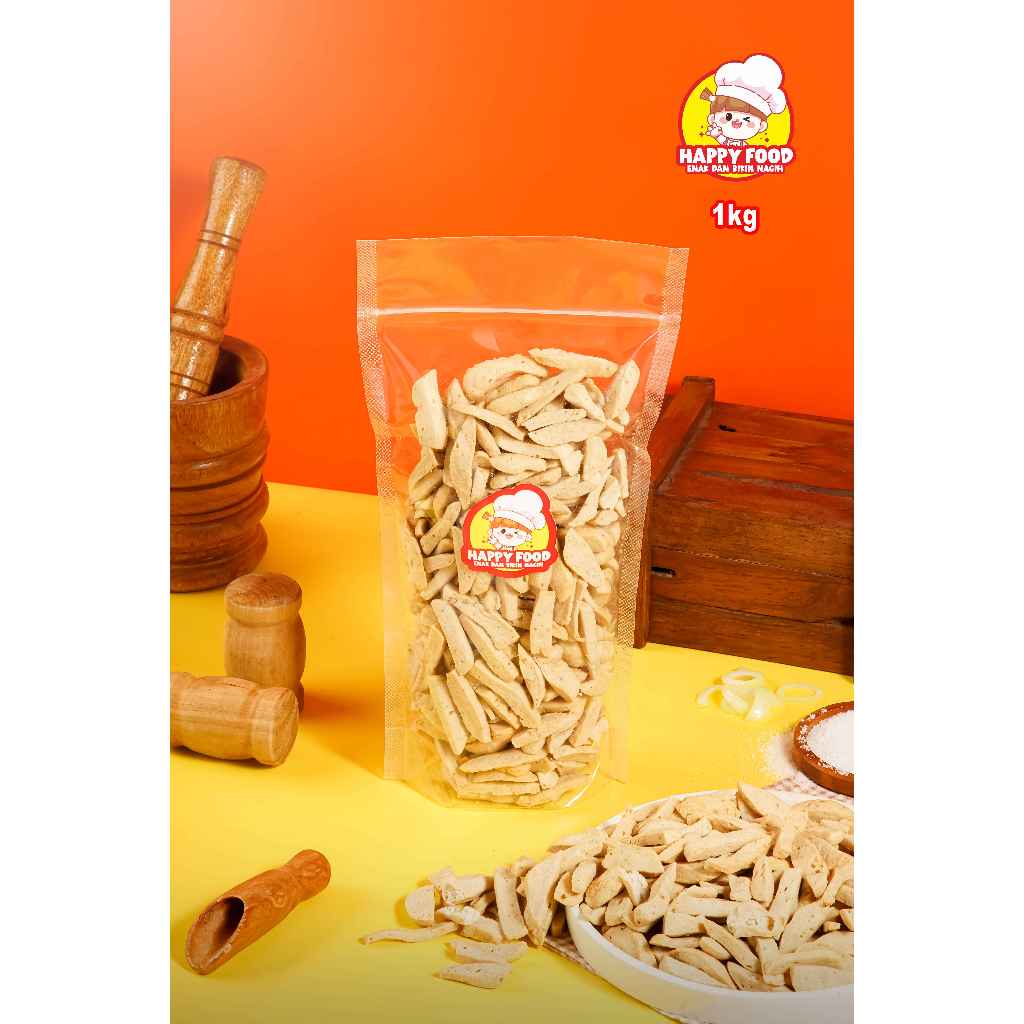 

Basreng Original Daun Jeruk Premium Happy Food Viral Bumbu Melimpah kemasan 1 kg