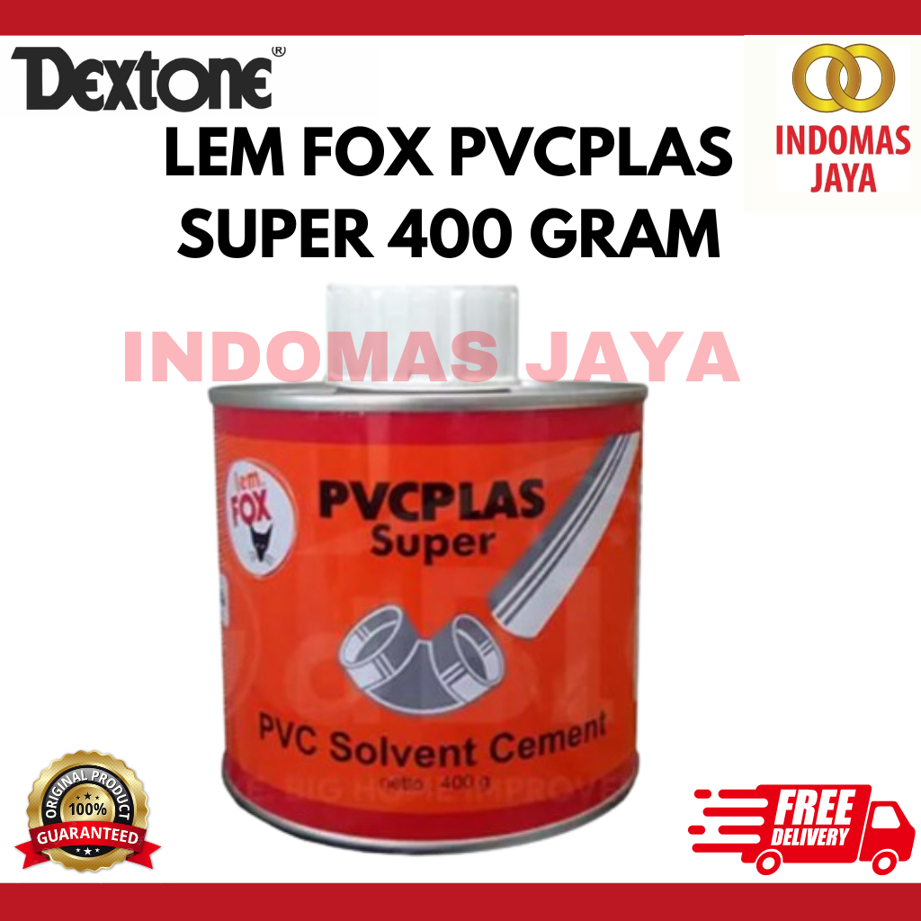 

Lem Pipa Fox PVC PVCPLAS / PVC PLAS Kaleng 400 gr