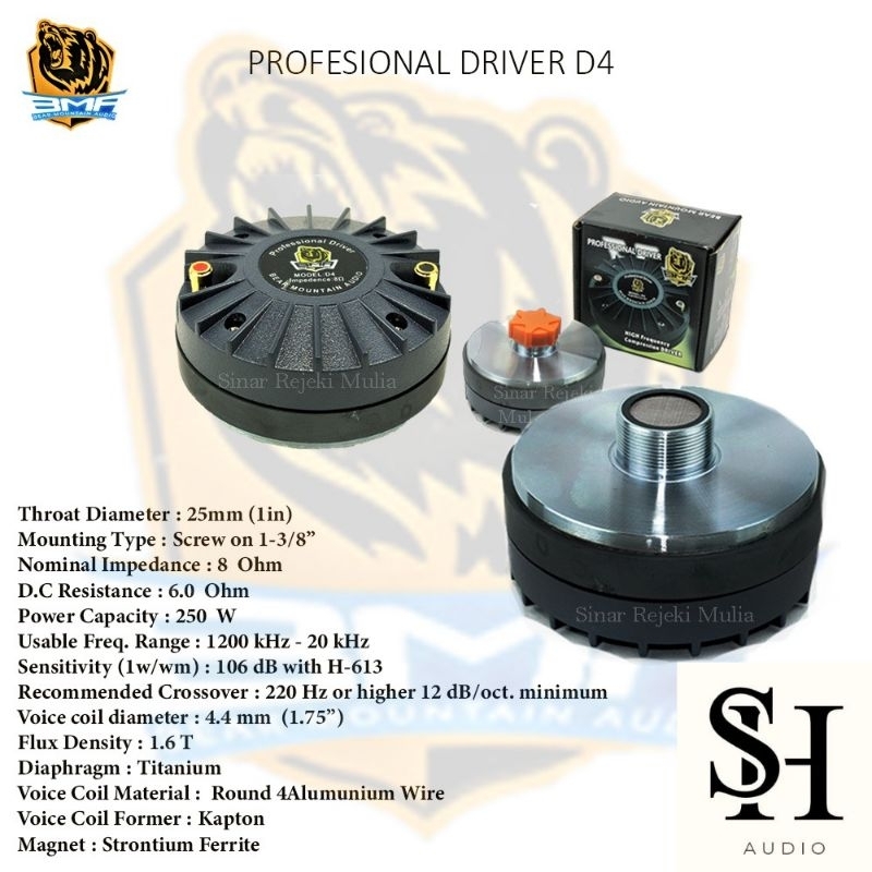 DRIVER TWEETER BMA D4 TWITER BMA D4 ORIGINAL