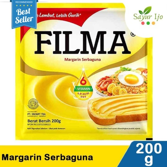 

FILMA Margarin Serbaguna 200 Gram / Pack Mentega Butter Marganine Instant HALAL