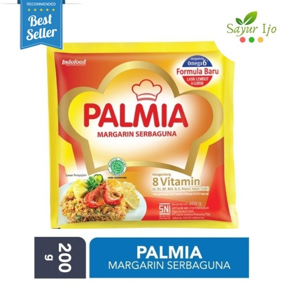 

PALMIA Margarin Serbaguna 200 Gram / Pack Simas Mentega Butter Marganine Instant HALAL