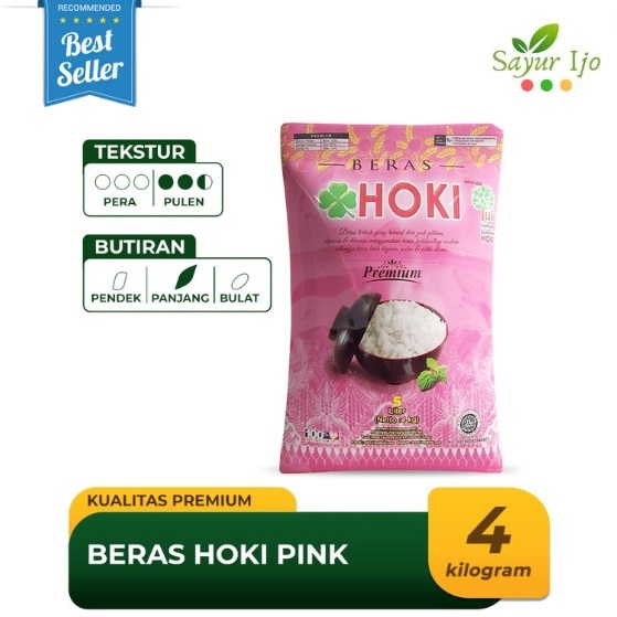 

Beras HOKI PINK / Merah 5 Liter / 4 KG Premium Quality White Rice Putih Pulen