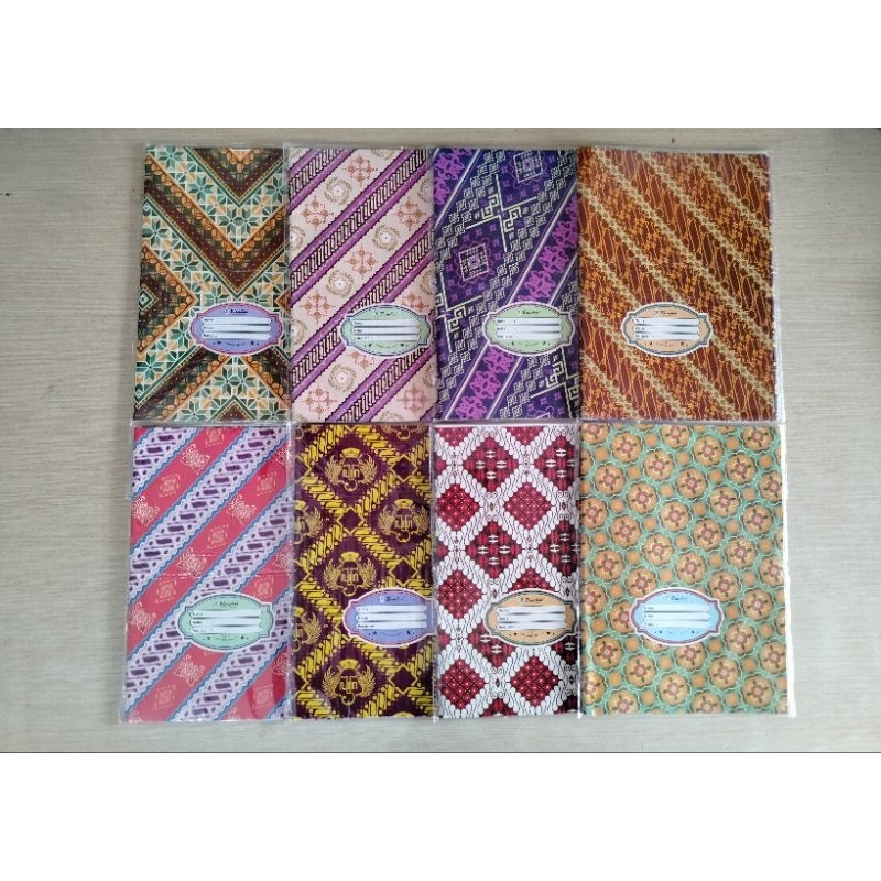 

Grosir Sampul Buku KWARTO (sidu) bambo Motif Batik Isi 20lbr