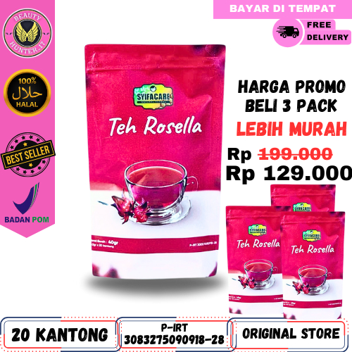 

Teh Celup Bunga Rosella 3 Pack Teh Bunga Rosella Syifacare Mencegah Kangker Kolestrol Darah Tinggi