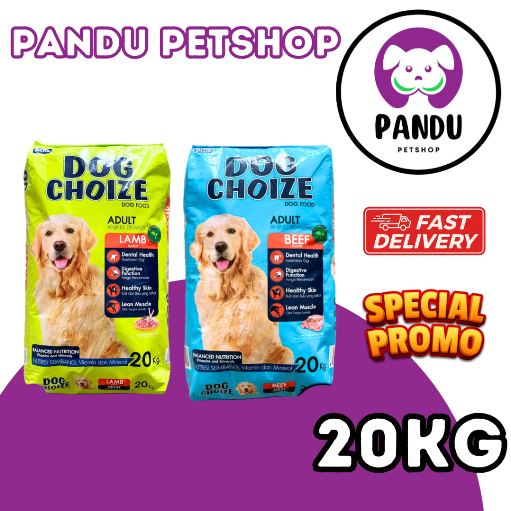 DOG CHOIZE BEEF & LAMB 20KG makanan anjing dog choize EKSPEDISI