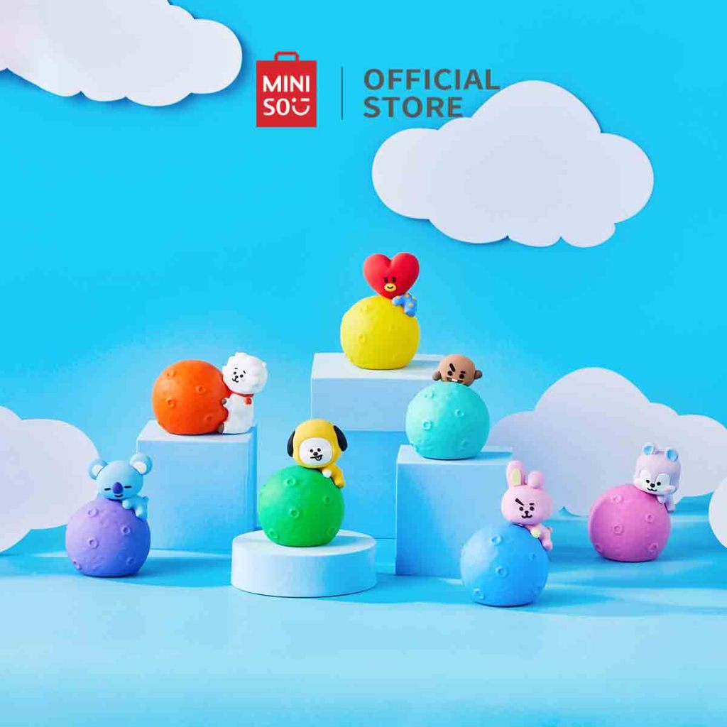 Miniso x BT21 Collection Night Light Cahaya Malam Planet LED Night Light Mode Hadiah Pencahayaan Lem