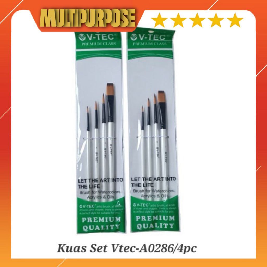 

VTEC KUAS SET ARTIST BRUSH ISI 4 KUAS / KUAS SET MURAH