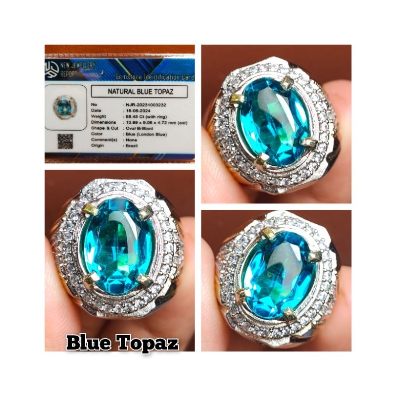 BATU LONDON BLUE TOPAZ BRAZIL