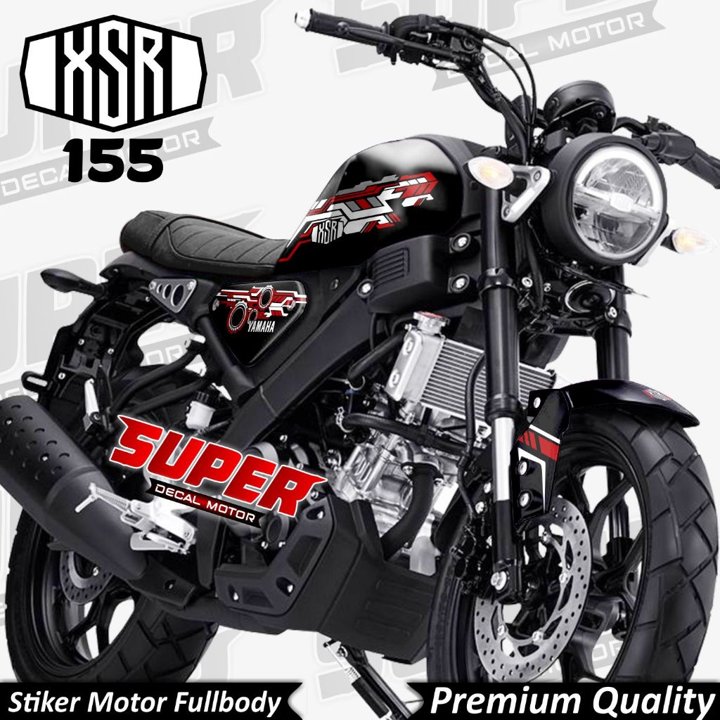 Stiker Decal Motor Yamaha XSR 155 Full Body Variasi Hitech