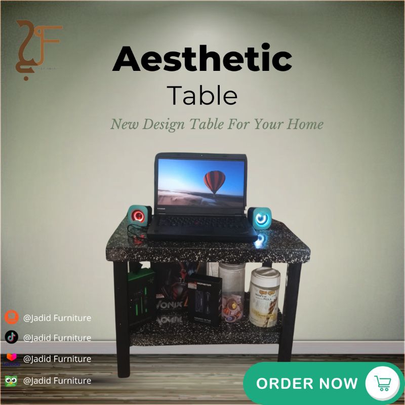 (TERBARU) MEJA LAPTOP, MEJA KOMPUTER, MEJA KOMPOR 2 TUNGKU, MEJA AKUARIUM, MEJA MULTIFUNGSI UK 60 CM