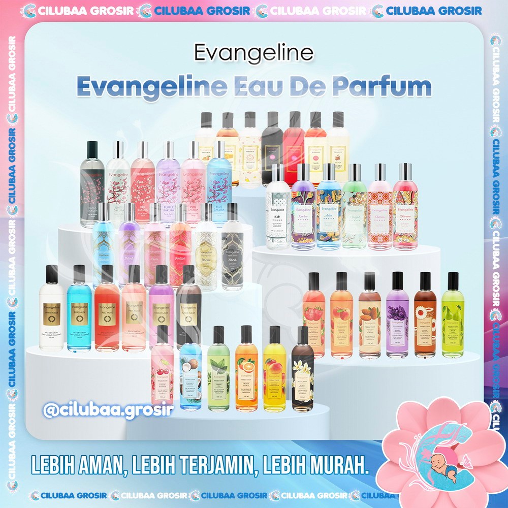 Evangeline Eau De Parfum 100ml || Selection || Hijab Series || Batik || Musk || Sakura Parfume || Pa