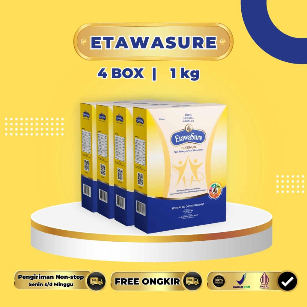 

Susu Etawalin 100% Asli BPOM - Susu Etawa Herbal Paket 4 Box - Susu Nyeri Sendi Pegal Linu & Tulang