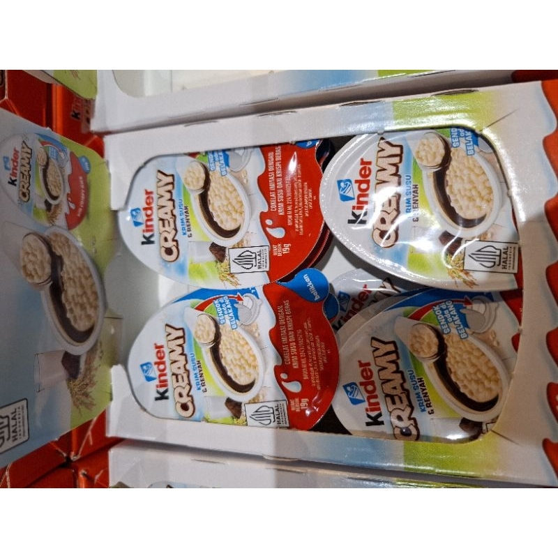 

Kinder Creamy satuan T12 19gr Expired 7 Juli 2025