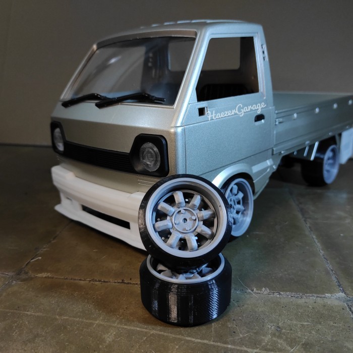 Aksesoris Mobil RC WPL D12 Suzuki Carry Velk Pelk Ban Drift Watanabev1 - F3D
