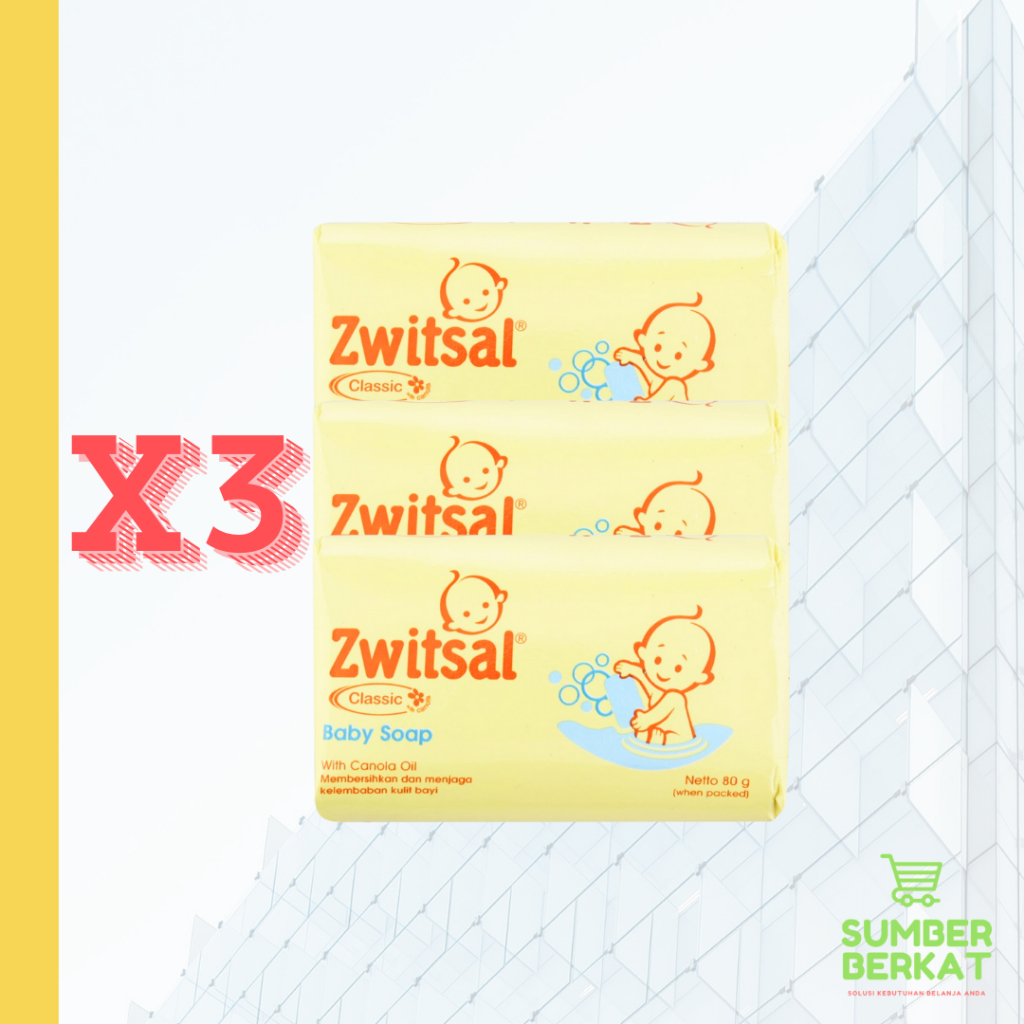 ZWITSAL BABY BAR SOAP SABUN BATANG PAKET 3 X 70 G