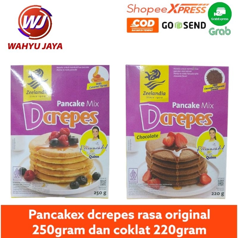 

Pancake mix dcrepes zeelandia rasa original 250gram dan coklat 220gram