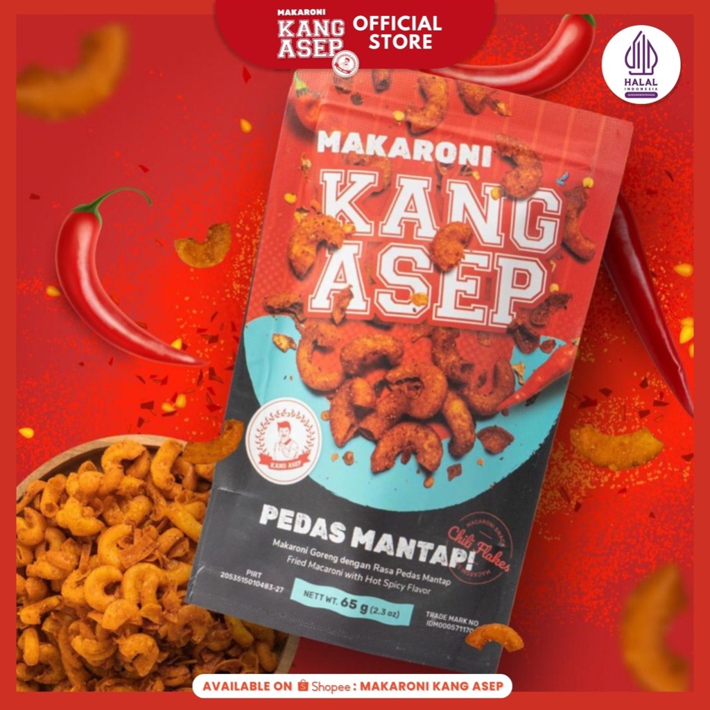 

Makaroni Kang Asep Pedas POUCH 65g