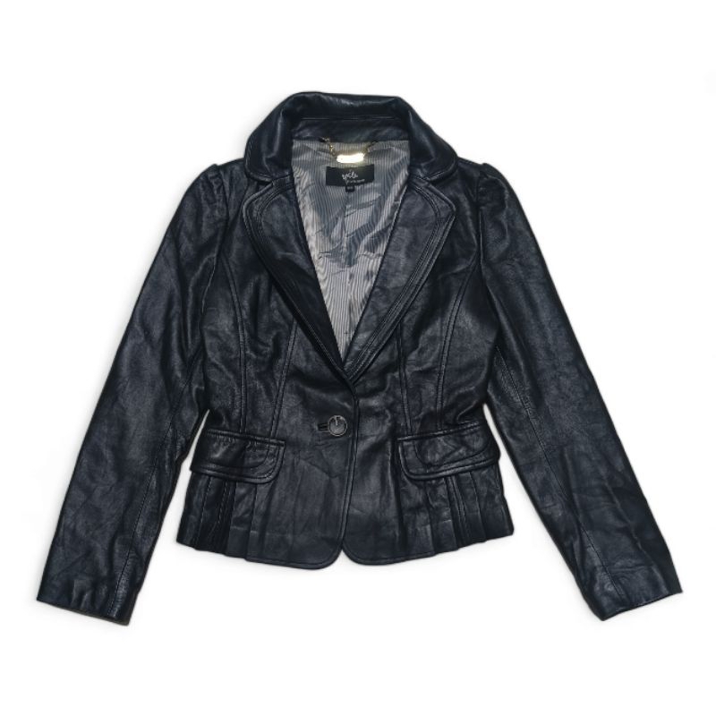 Jaket kulit wanita blazer YSLI kulit domba asli