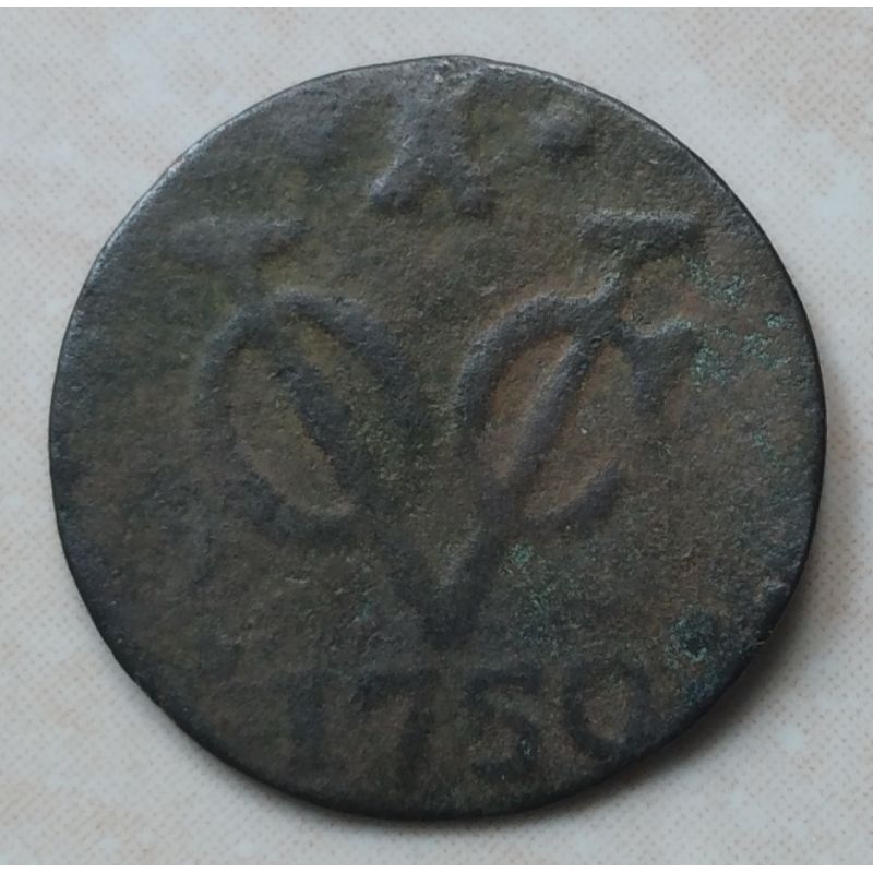 Koin Kuno 1 Doit VOC 1750 Zeeland - YN1644