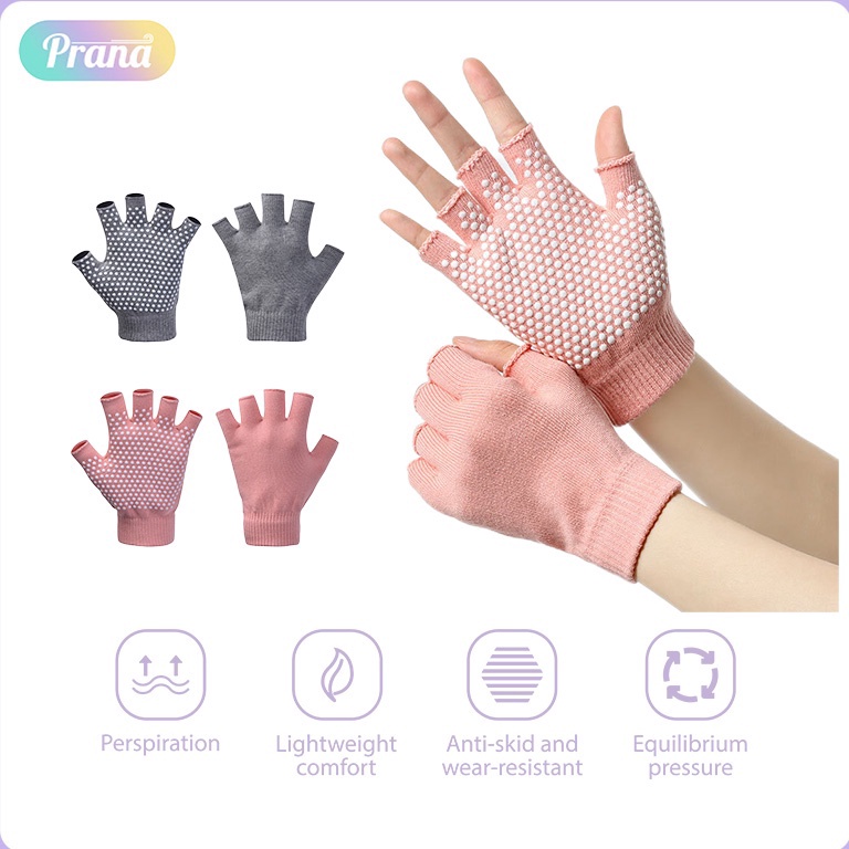 KODE C9S PRANA Yoga Sarung Tangan Wanita Sarung Yoga Sarung Tangan NonSlip Sarung Tangan Silikon Dot
